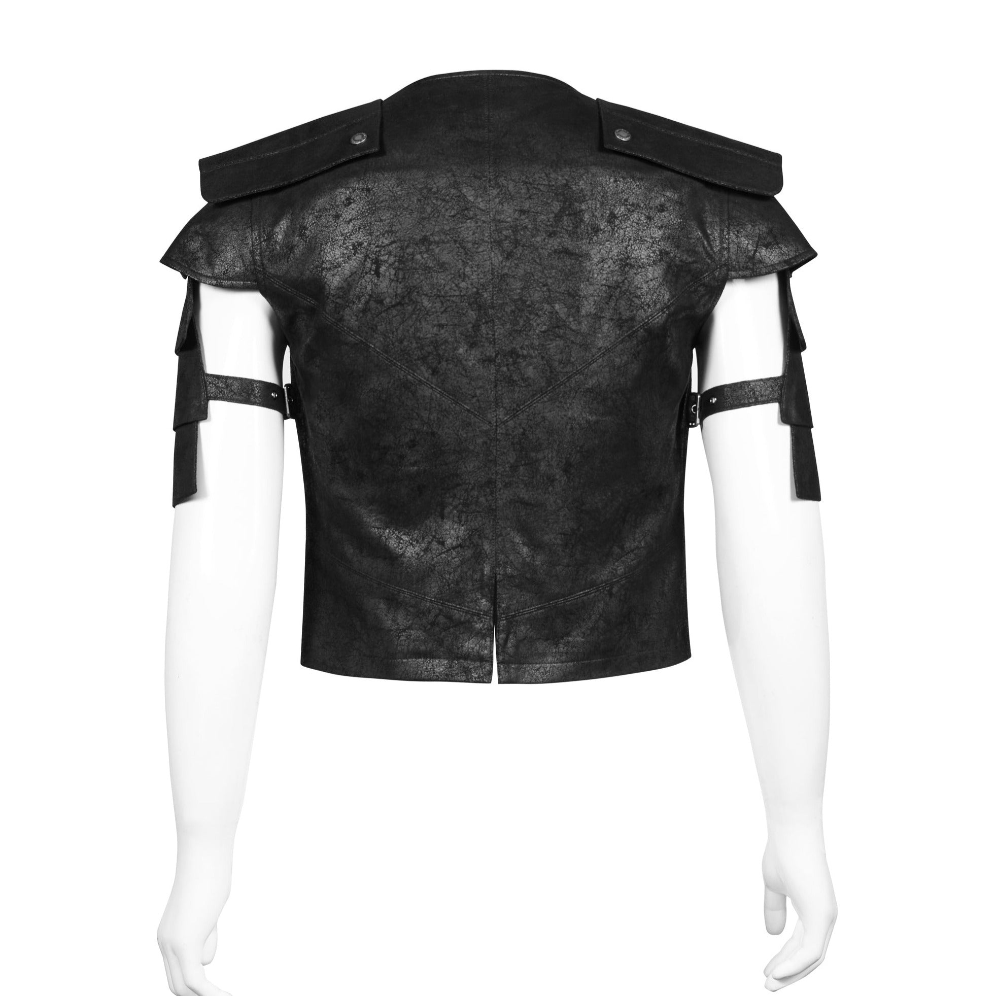 Y-632 Cool Military Leather Short Punk Jacket