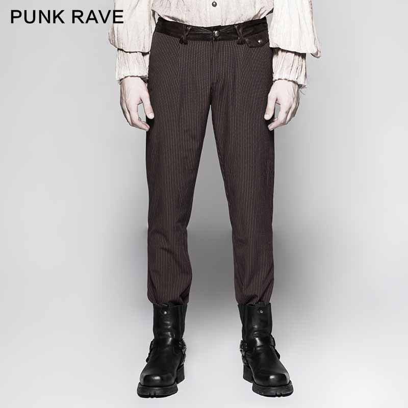 K-287 Pinstripe Simple Fitness Chino Punk Pants