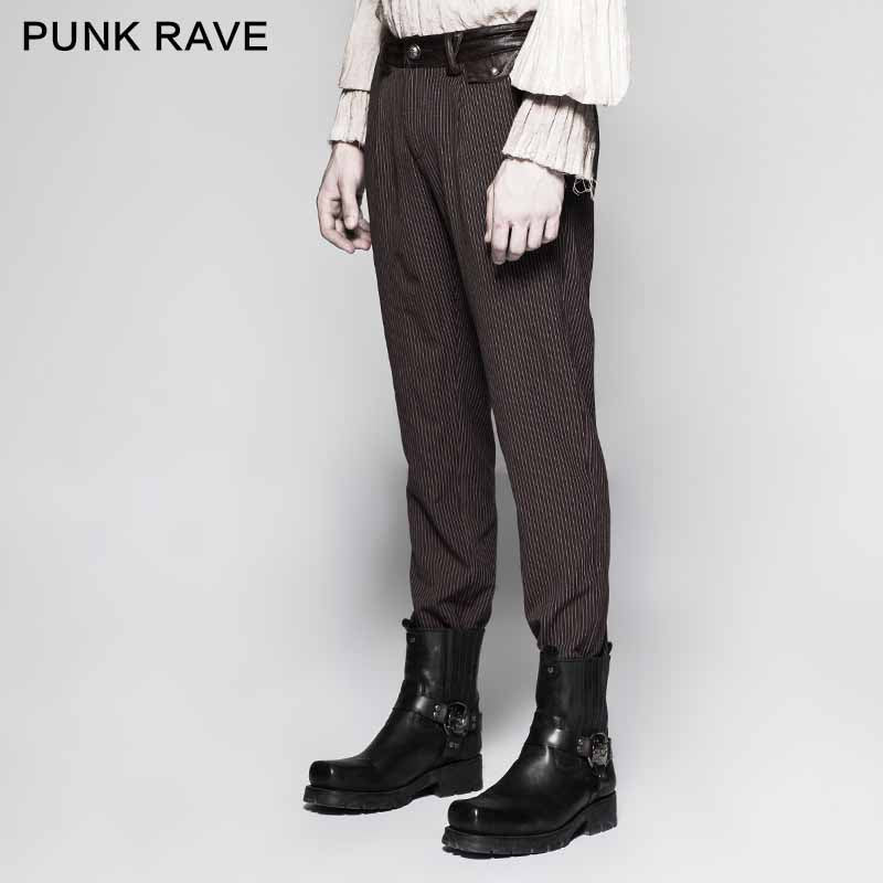 K-287 Pinstripe Simple Fitness Chino Punk Pants