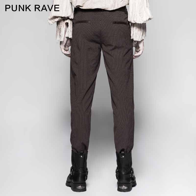 K-287 Pinstripe Simple Fitness Chino Punk Pants