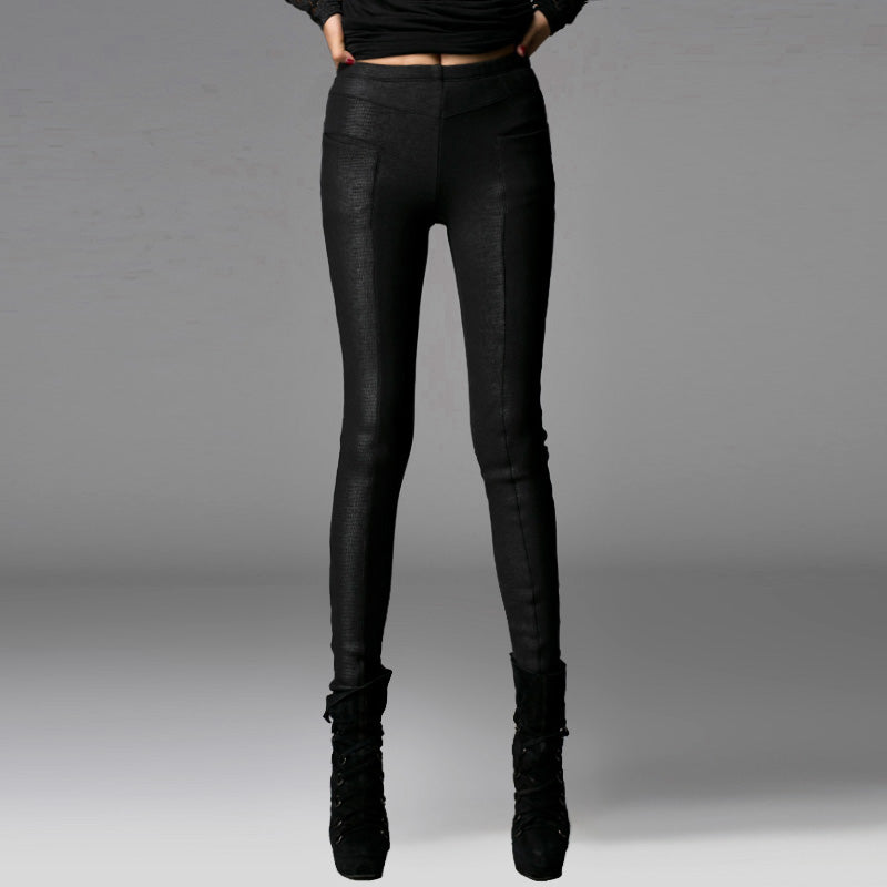 PK-008 Warm Stretchy Leather Gothic Pants