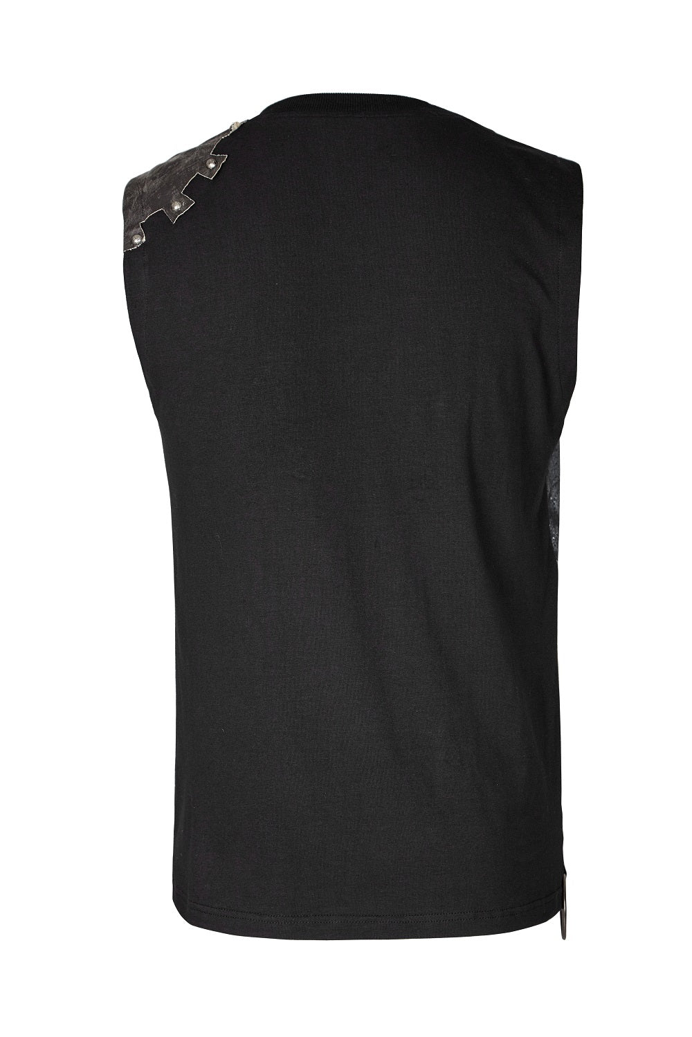 T-466 Summer Printed Mens black Sleeveless Punk Vest