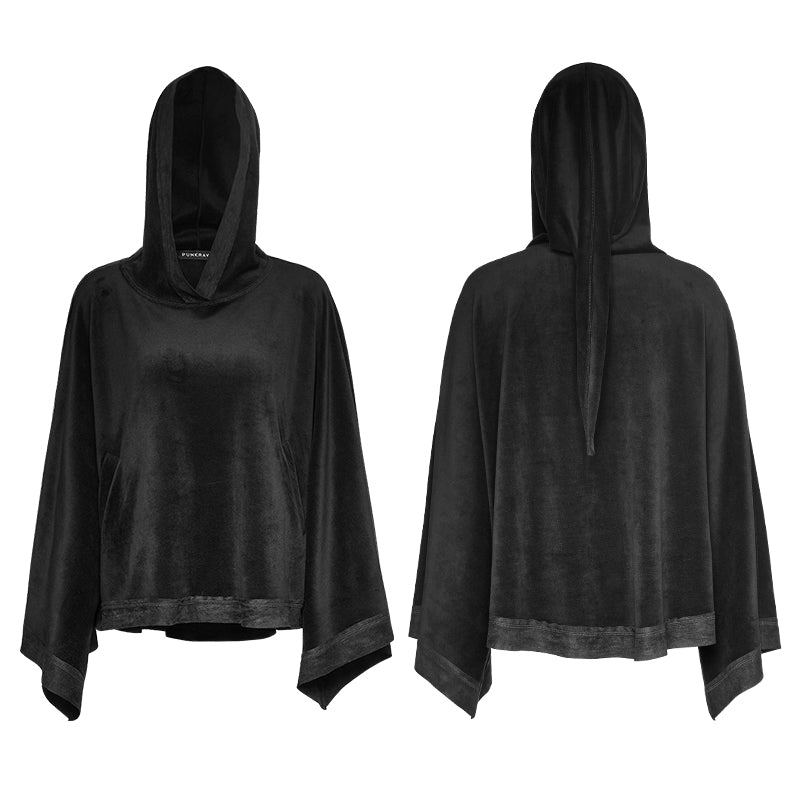 OPY-209 Women Chinese Sleeve Velvet Gothic T-shirts With Long Witch Hat