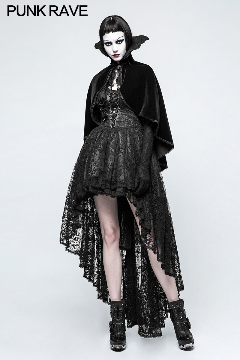 Y-782 Velvet Positioning Necking Cape Gothic Accessories Lace Flowers Cloak