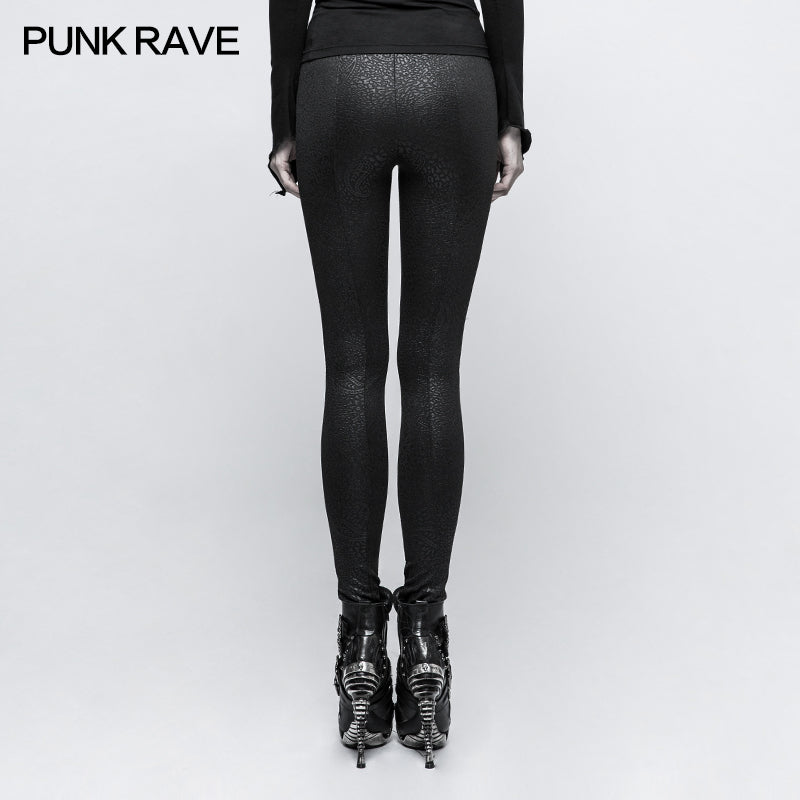 K-291 Slim Long Vintage Gothic Pants Leggings With Invisible Zipper