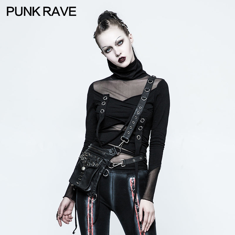 S-222 Adjustable Punk Accessories Multi Function Bag With D Button Hook