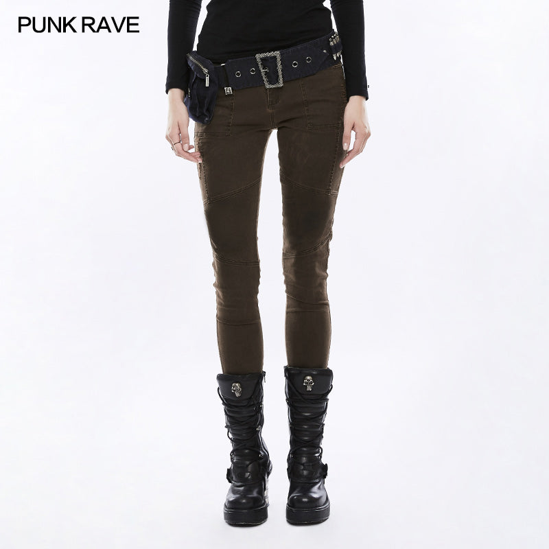 OK-310 Daily Personality Military Uniform Punk Pants