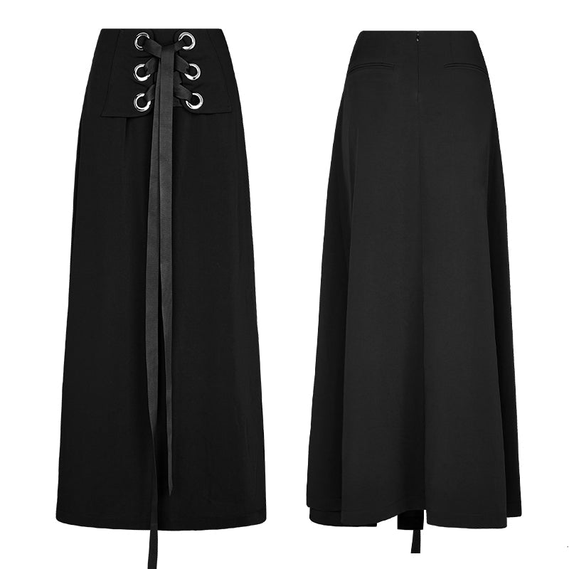 OPQ-258 Corns Tie Wraps Chiffon Half Punk Skirt