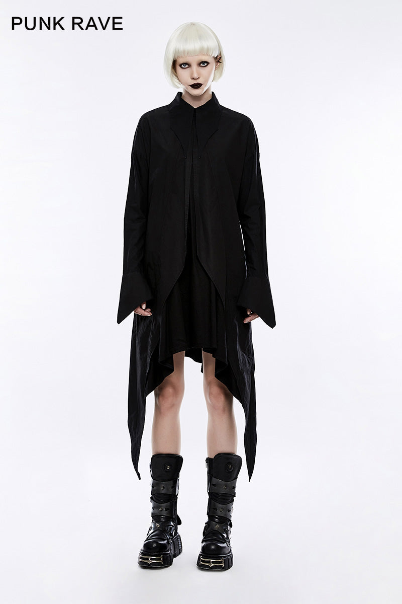 OPQ-213 Loose Comfortable Cotton Gothic Shirt Dress