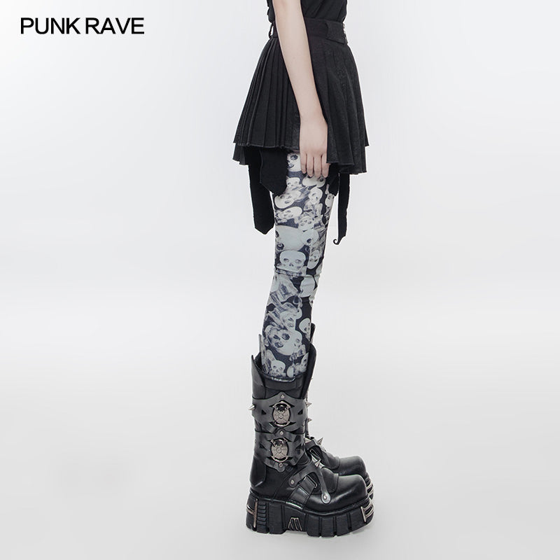 OPQ-242 Mini Pleated Irregular Punk Skirt