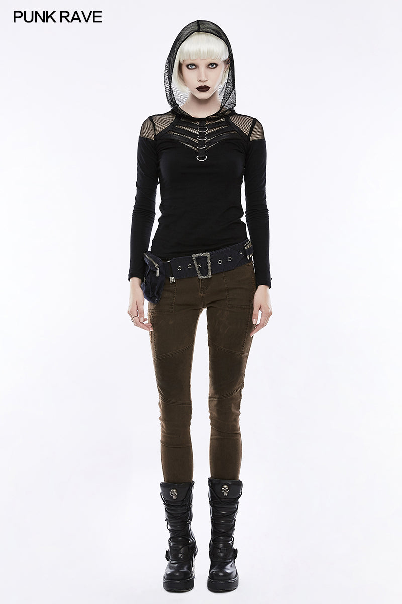 WS-245 Personality Punk Accessory Removable Belt With Vertical Bag