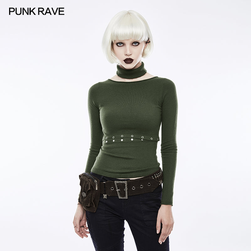 WS-245 Personality Punk Accessory Removable Belt With Vertical Bag