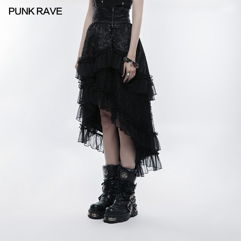 WLQ-083 Lolita Double-layer High Waist Gothic Skirt