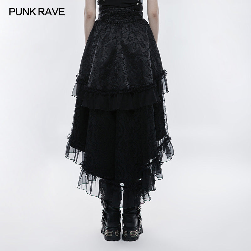 WLQ-083 Lolita Double-layer High Waist Gothic Skirt