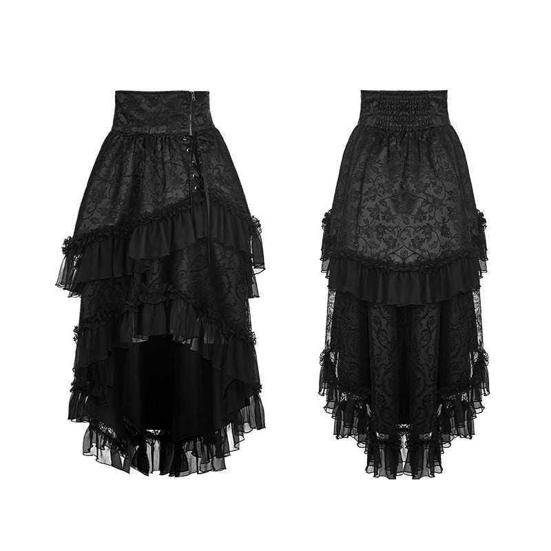 WLQ-083 Lolita Double-layer High Waist Gothic Skirt