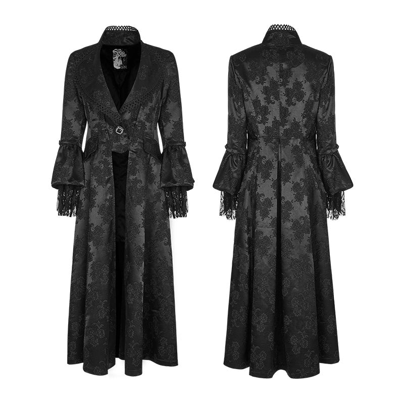 WY-844 Gorgeous Jacquard Fabric Gothic Coat For Women