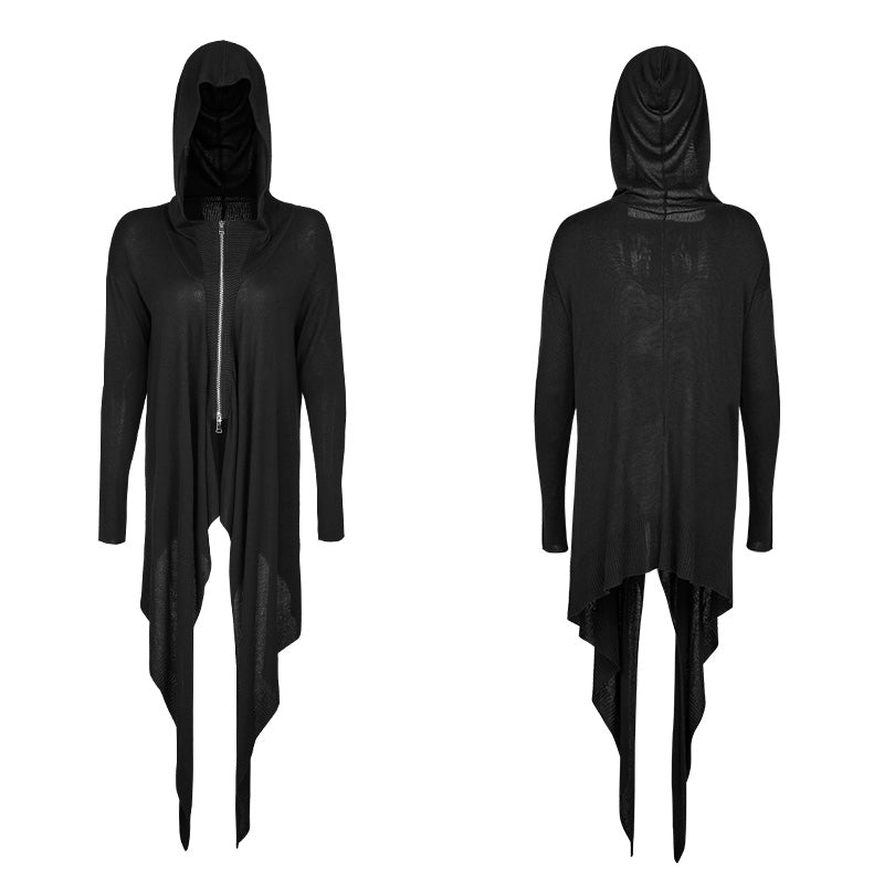 OPM-067 Witch Gothic Coat Darkness Knitted Cardigan With Hood