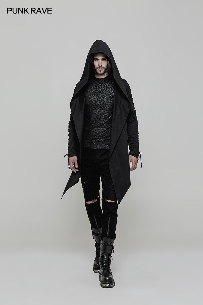 OY-879 Handsome Loose Hooded Punk Coat For Men