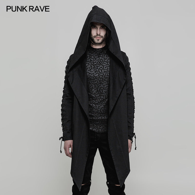 OY-879 Handsome Loose Hooded Punk Coat For Men