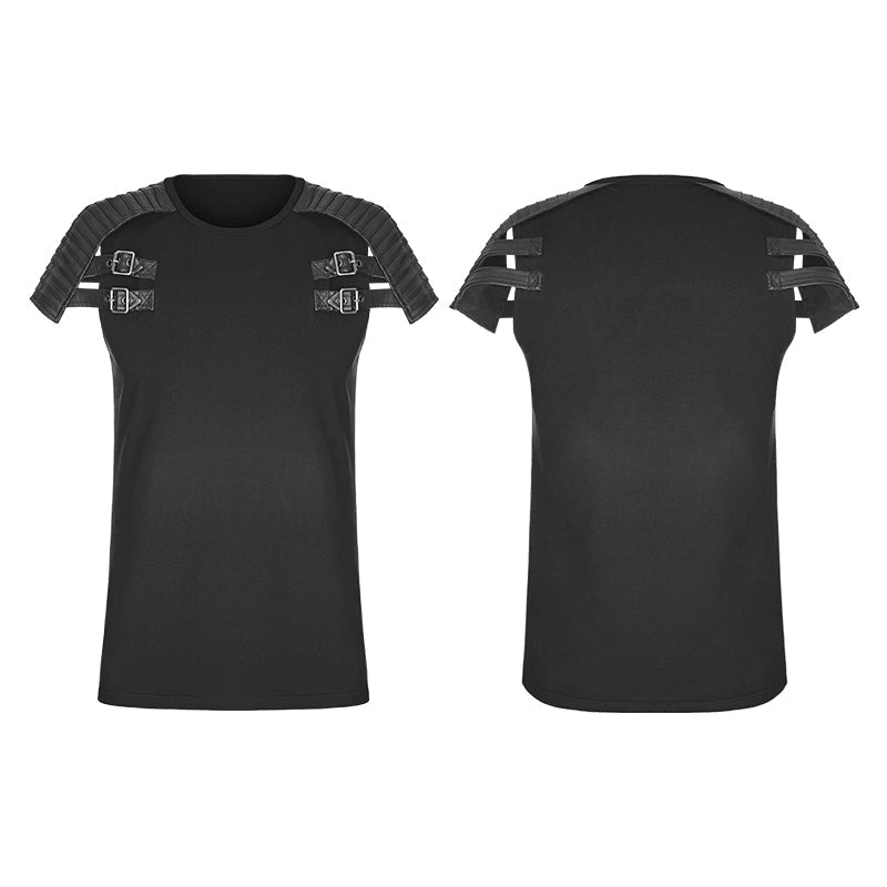 WT-508 Adjustable Armor Style Punk T-shirt For Men