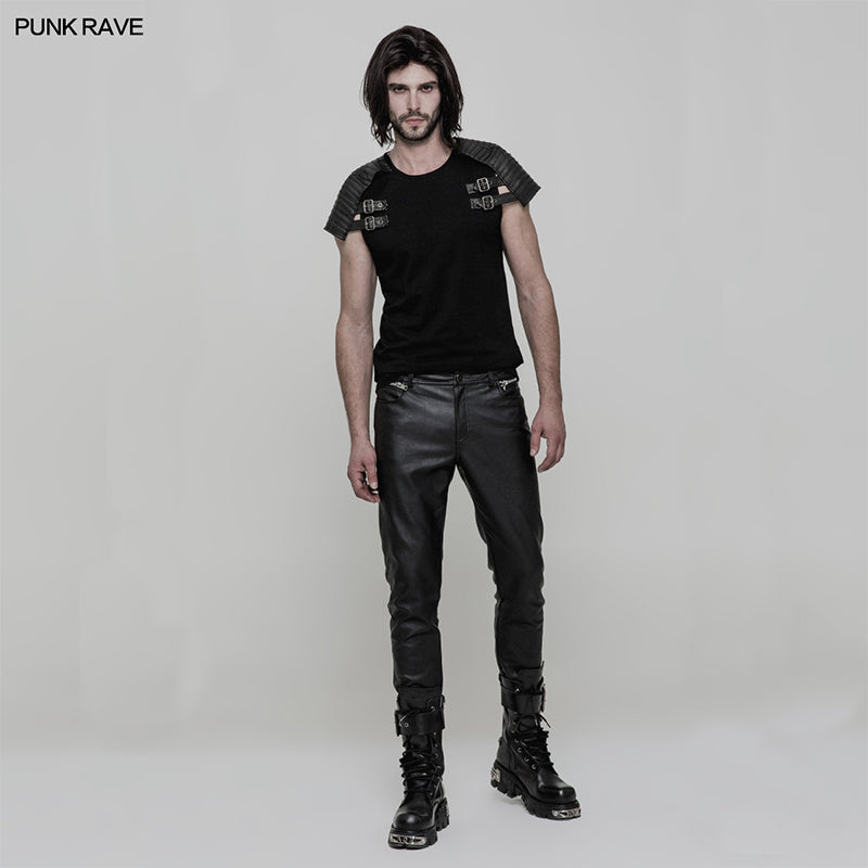 WT-508 Adjustable Armor Style Punk T-shirt For Men