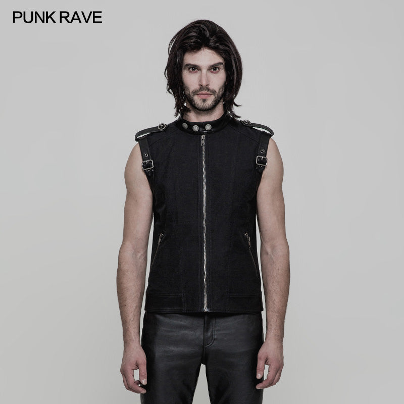 OY-858 Daily Simple Fashion Punk Vest For Men