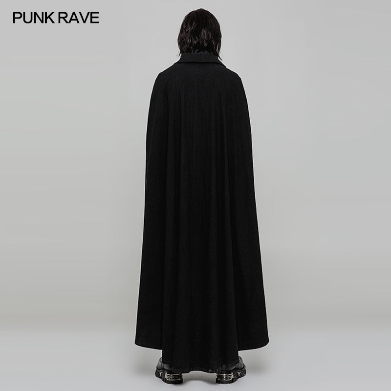 WY-878 Handsome Long Irregular Uniform Gothic Cloak With Sleeve Slit On Front