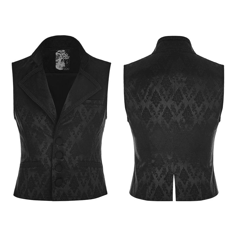 WY-851 Simple Fashion Jacquard Gothic Vest For Men