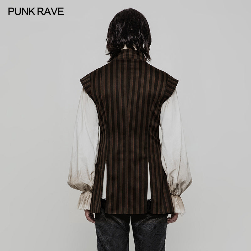 WY-882 Personality Bandages Striped Leather Punk Vest