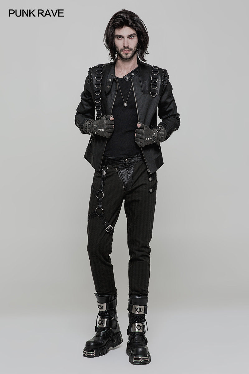 WY-870 Super Cool Short Punk Jacket For Men