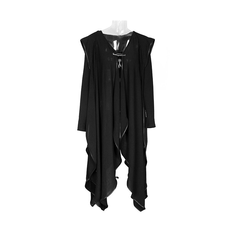 PY-134 Lovely Witch Gown Irregular Gothic Trench Coat With Hood