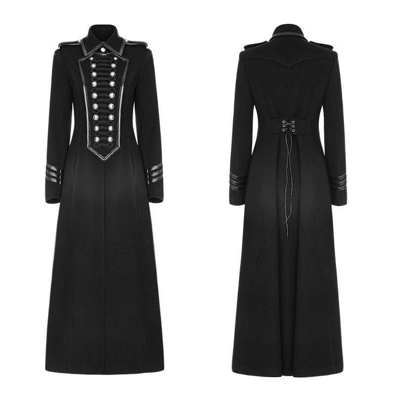 WY-892 Exquisite Woolen Gothic Jacket Uniform Retro Trench Coat