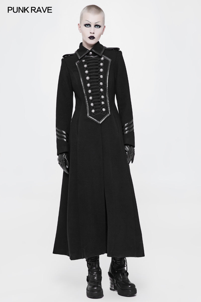 WY-892 Exquisite Woolen Gothic Jacket Uniform Retro Trench Coat