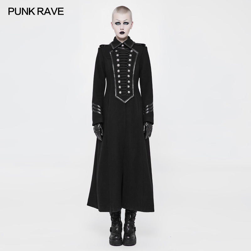 WY-892 Exquisite Woolen Gothic Jacket Uniform Retro Trench Coat