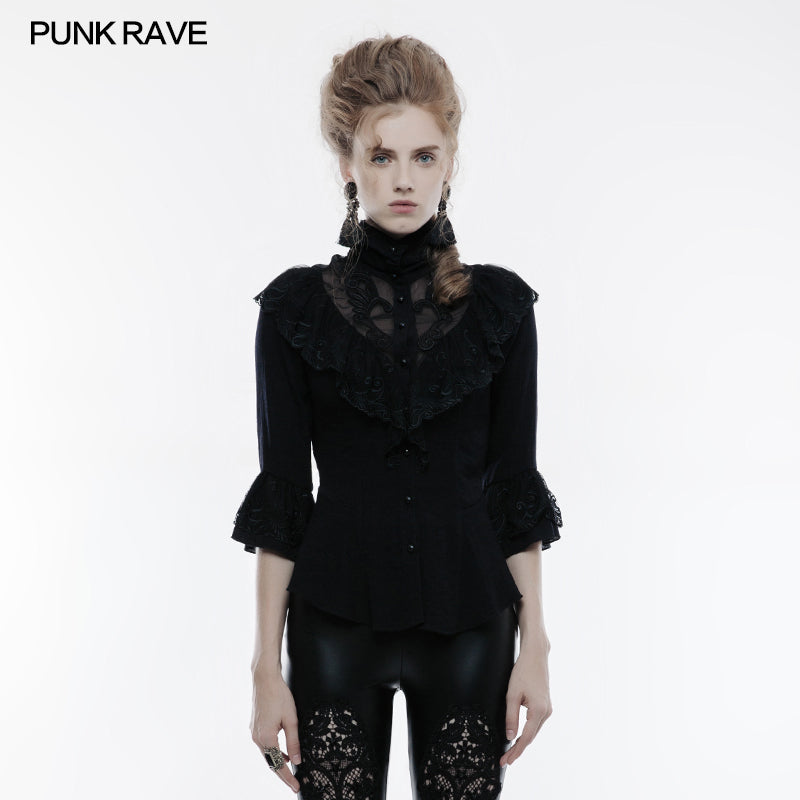 WY-830 Gothic Phoenix Tail Three-Quarter Sleeves Shirt For Women