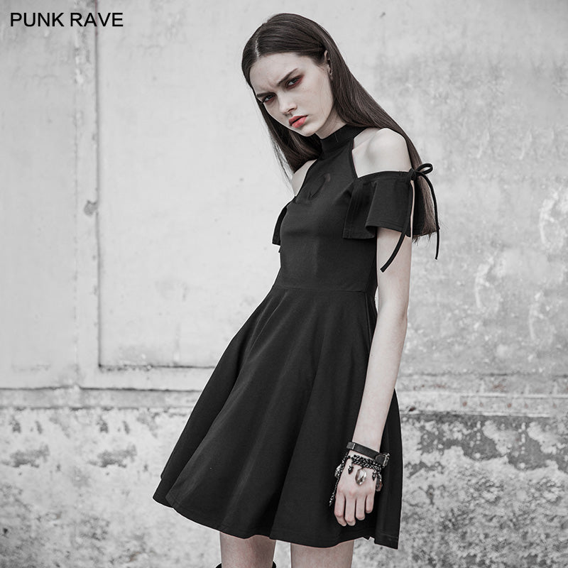 OPQ-313 Gothic Astrology Series Moon Magic Halter Neck Dress