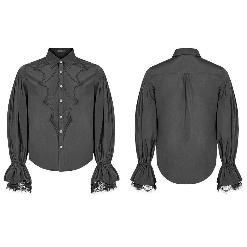 WY-924 Vampire Dracula Batwing Gothic Shirt With Lantern Sleeves