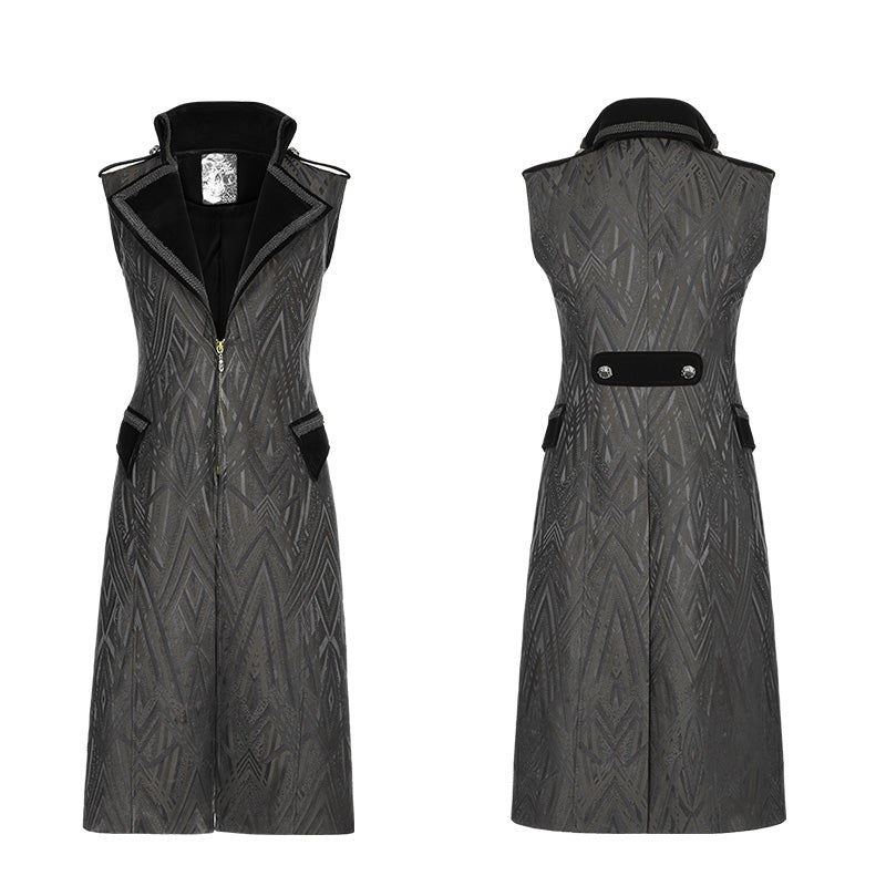 WY-944 Medieval Gorgeous Jacquard Gothic Long Vest