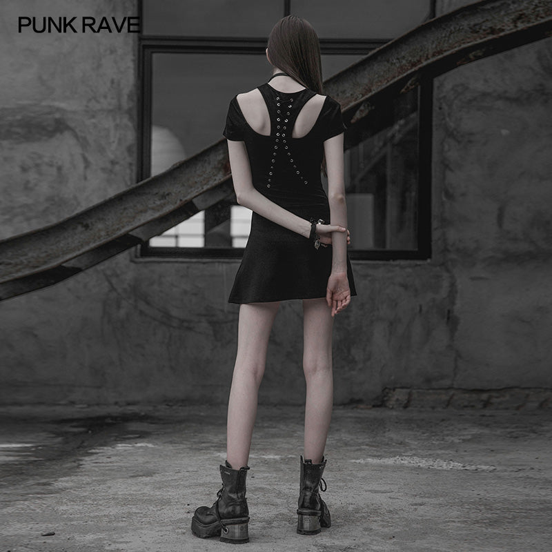 OPQ-318 Punk Rave Corn Tie Rope Knitted Dress