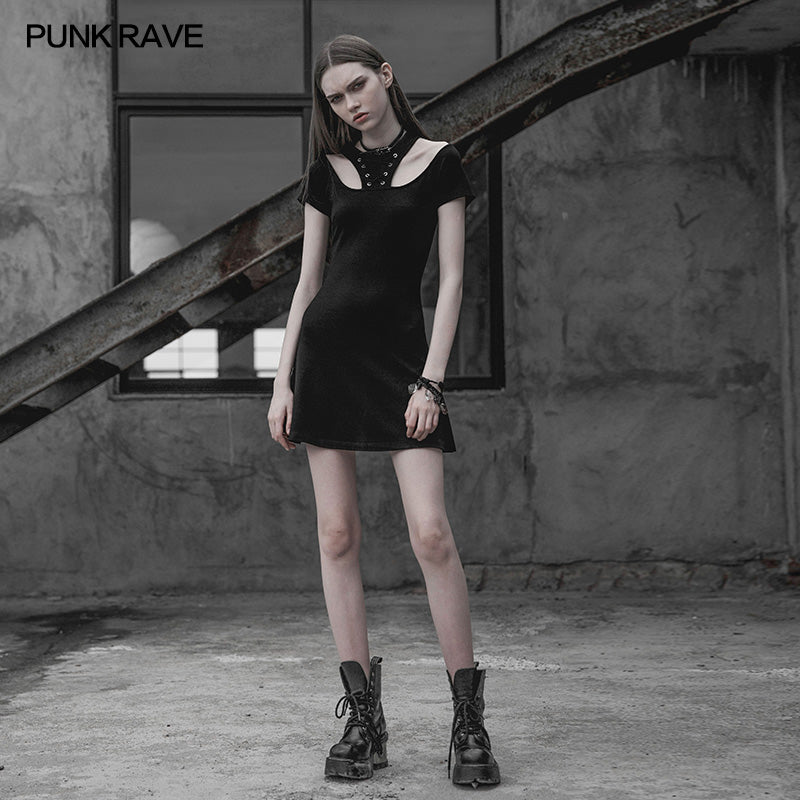 OPQ-318 Punk Rave Corn Tie Rope Knitted Dress