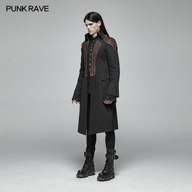 WY-997 Steampunk Mens Mid-length Coat