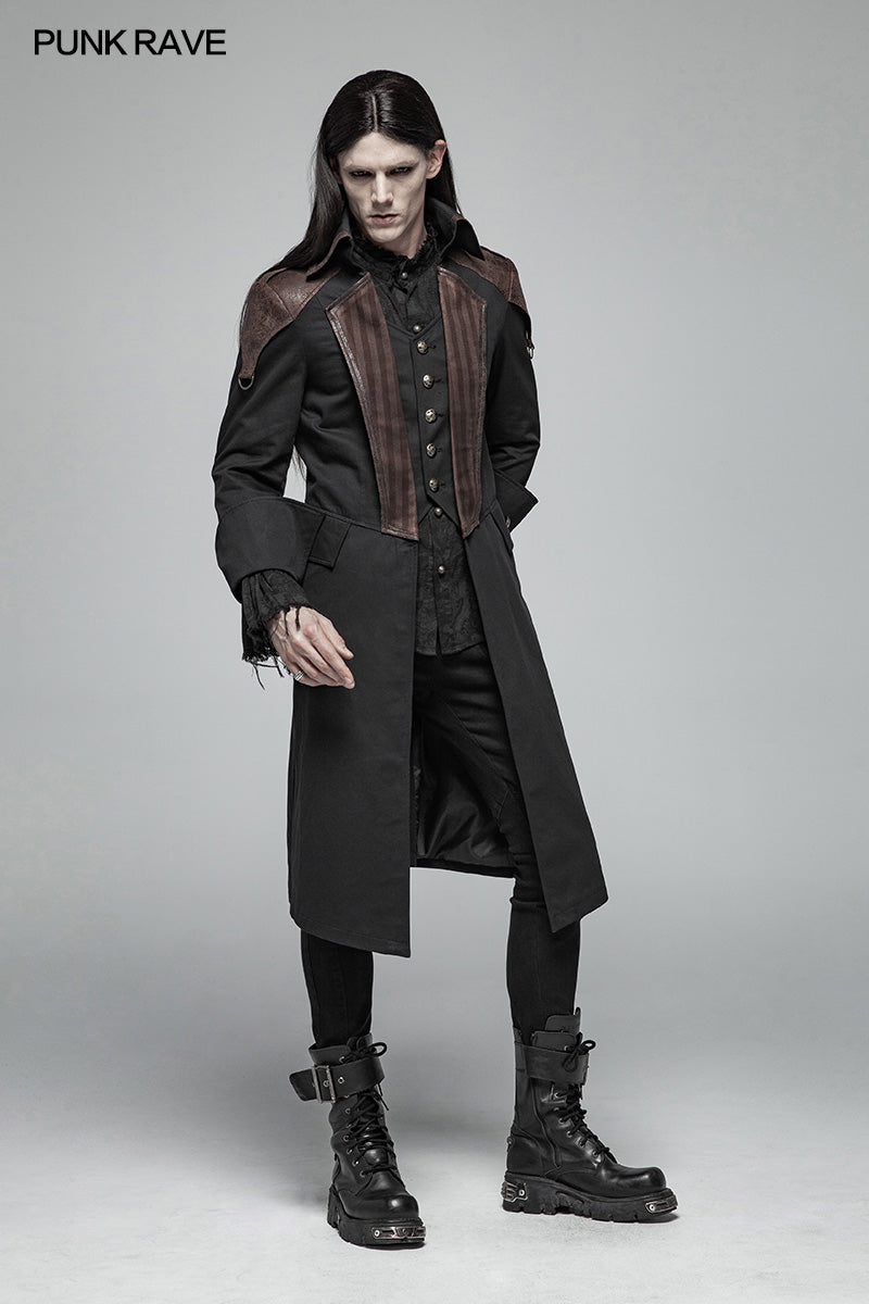 WY-997 Steampunk Mens Mid-length Coat