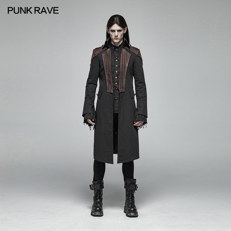 WY-997 Steampunk Mens Mid-length Coat