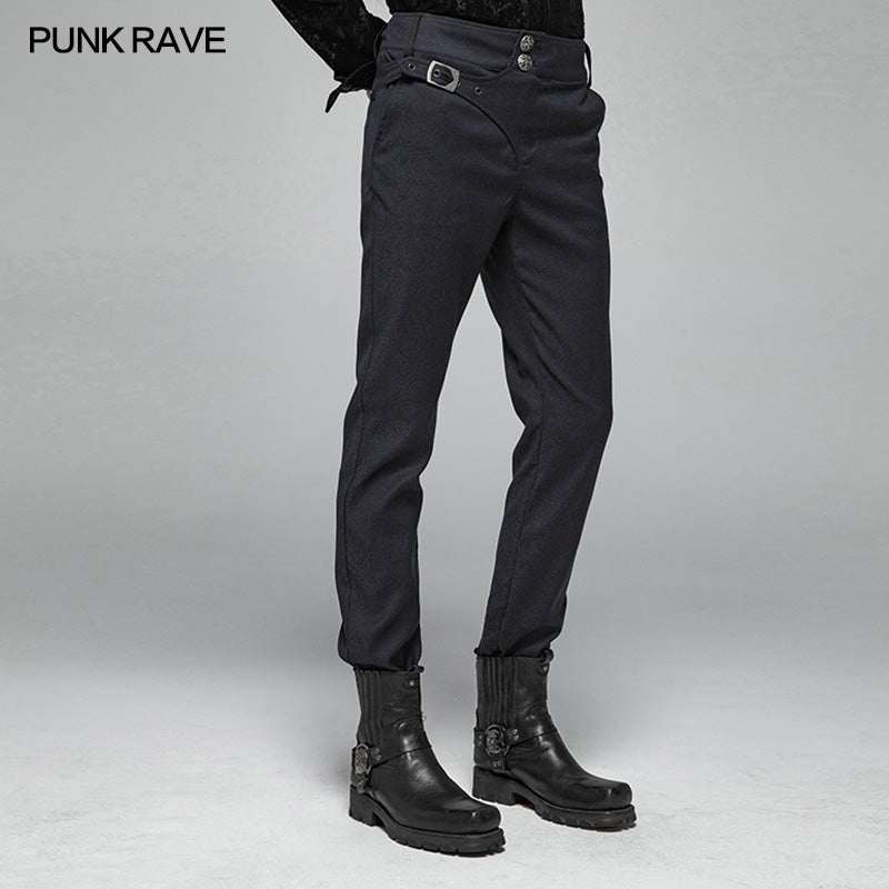 WK-358 Gentleman Punk Simple Trousers