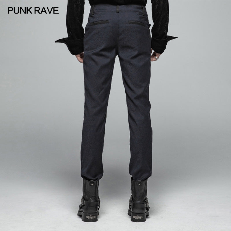 WK-358 Gentleman Punk Simple Trousers