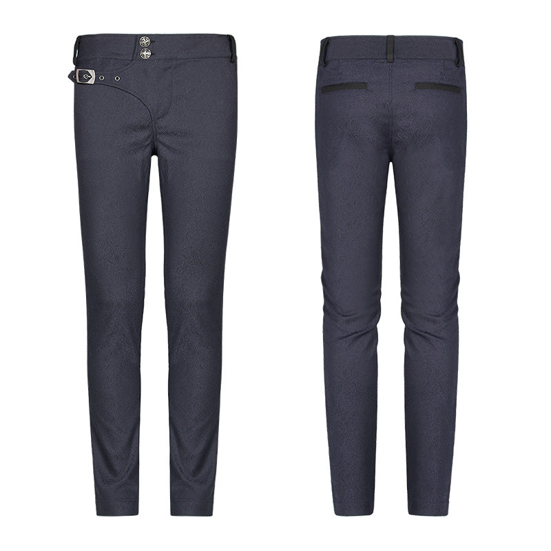 WK-358 Gentleman Punk Simple Trousers