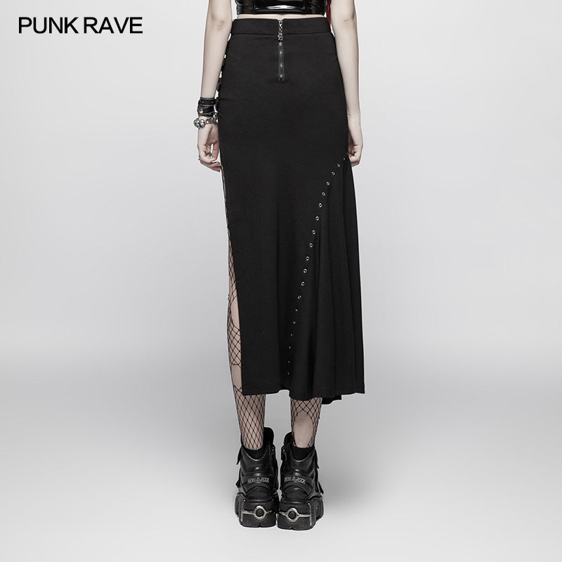 WQ-373 Punk Sexy Slim Fit Split Half Skirt