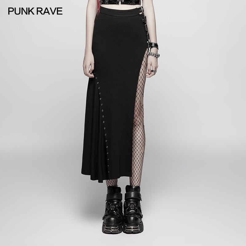 WQ-373 Punk Sexy Slim Fit Split Half Skirt