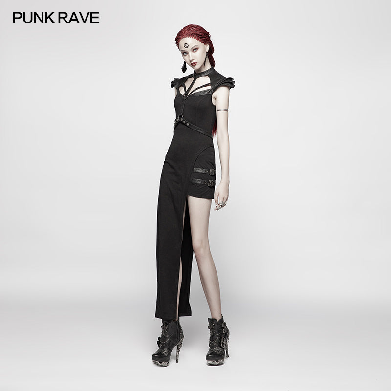 WQ-377 Punk Asymmetric Sexy Dress