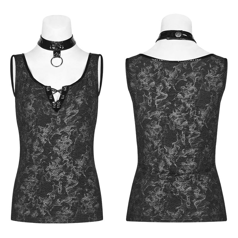 WT-539 Punk Collar Cover Sleeveless Vest